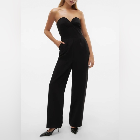 NWT - Sweetheart Black Jumpsuit - Picture 2 of 4